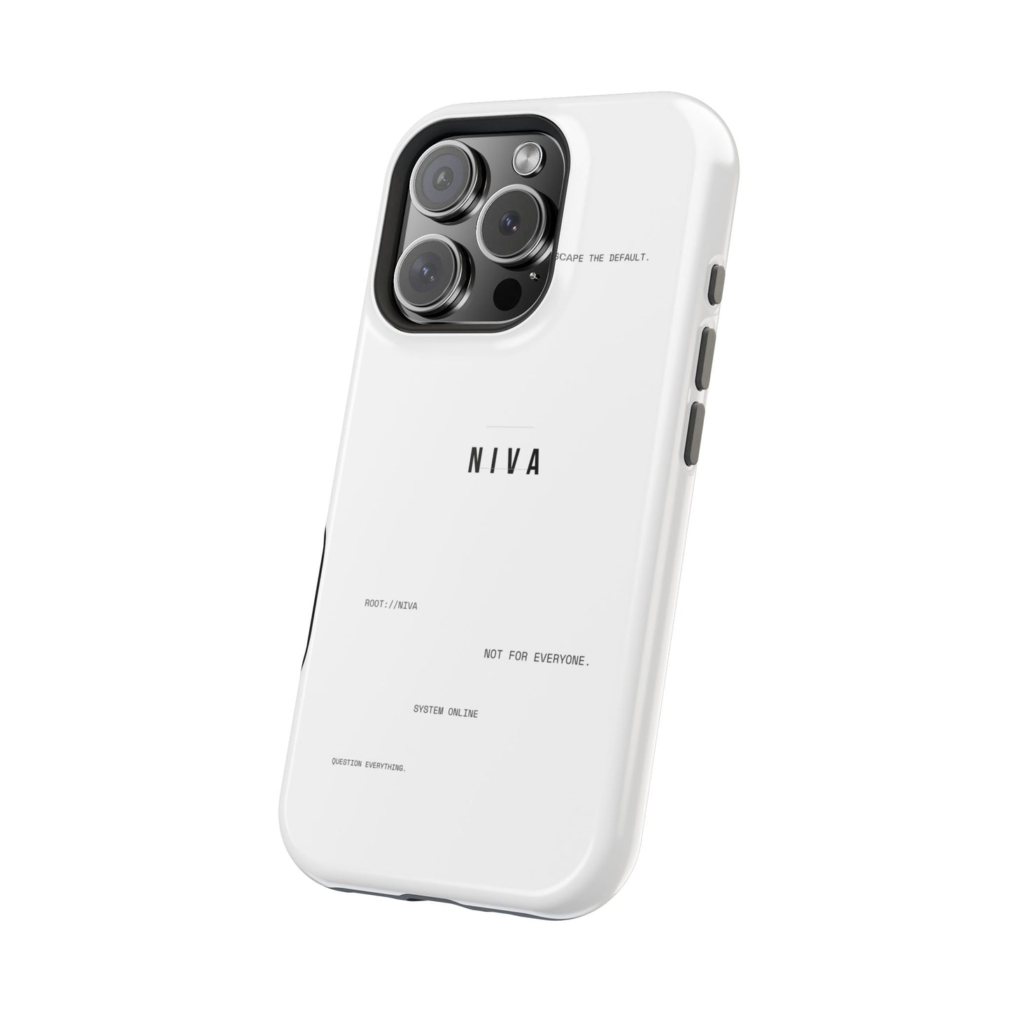 Minimalist Magnetic Impact-Resistant Phone Case — NIVA Text Design