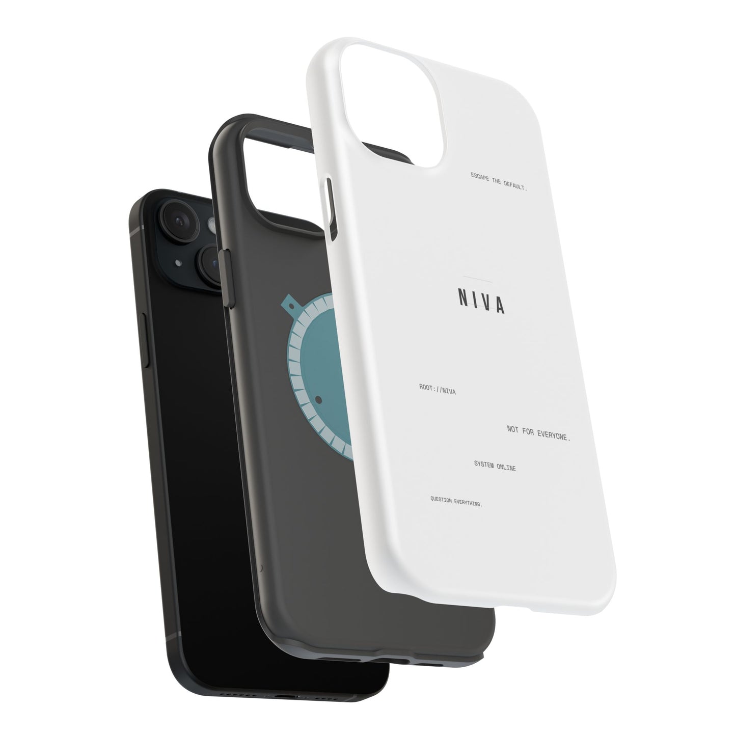 Minimalist Magnetic Impact-Resistant Phone Case — NIVA Text Design