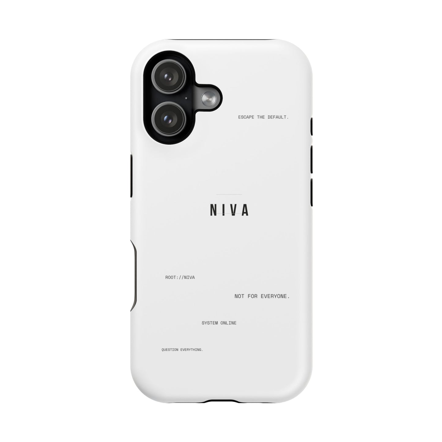 Minimalist Magnetic Impact-Resistant Phone Case — NIVA Text Design