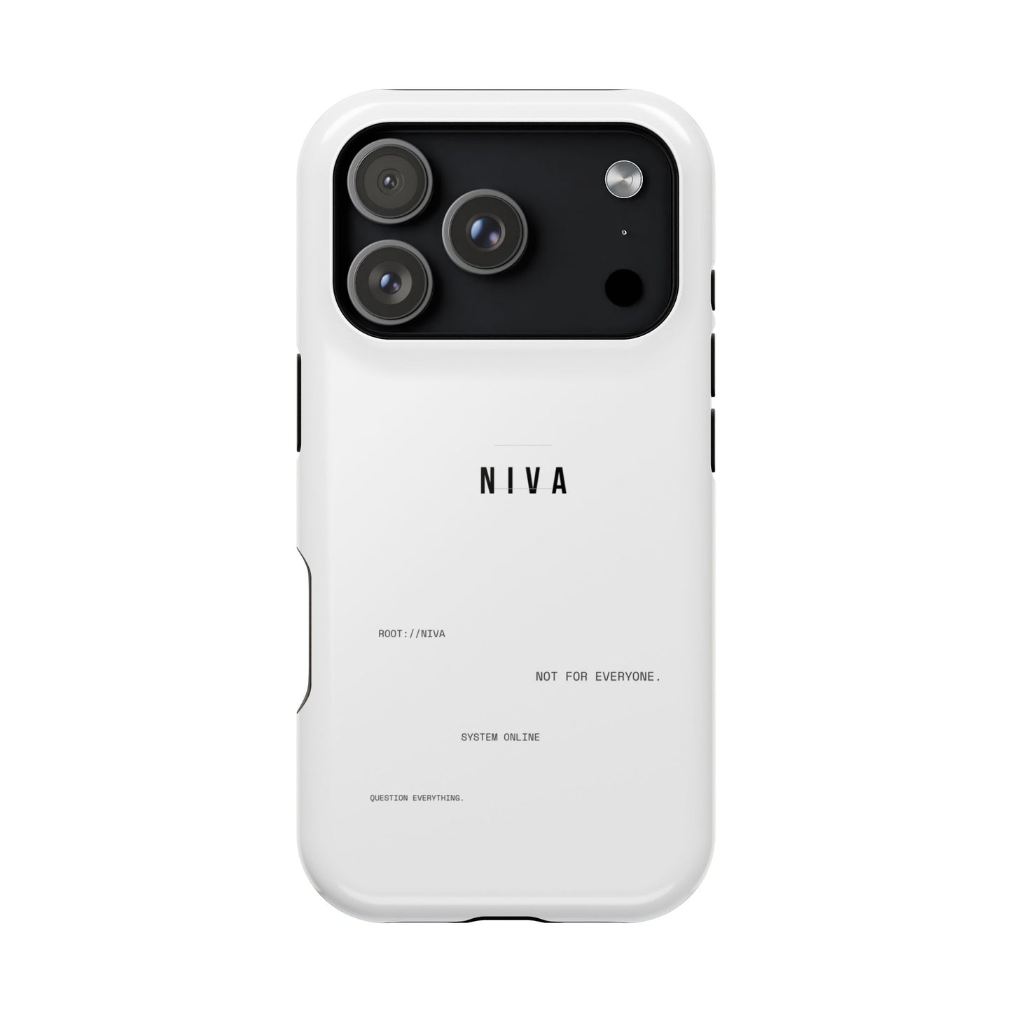 Minimalist Magnetic Impact-Resistant Phone Case — NIVA Text Design
