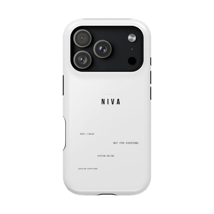 Minimalist Magnetic Impact-Resistant Phone Case — NIVA Text Design