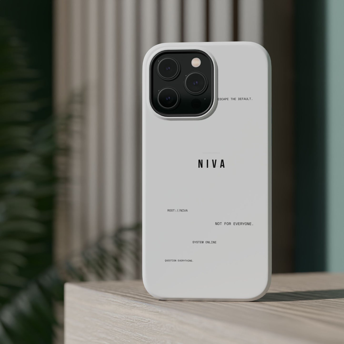 Minimalist Magnetic Impact-Resistant Phone Case — NIVA Text Design