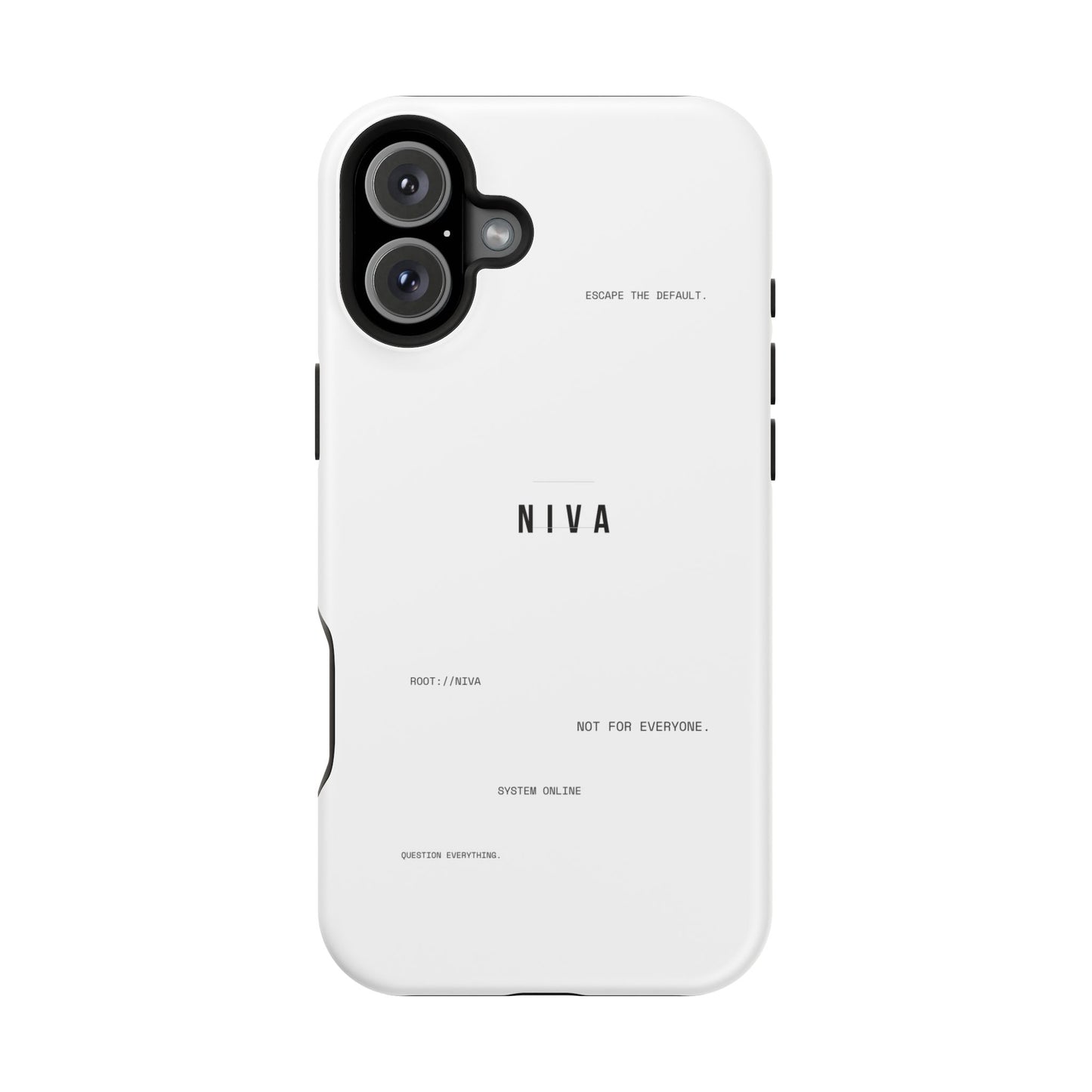 Minimalist Magnetic Impact-Resistant Phone Case — NIVA Text Design