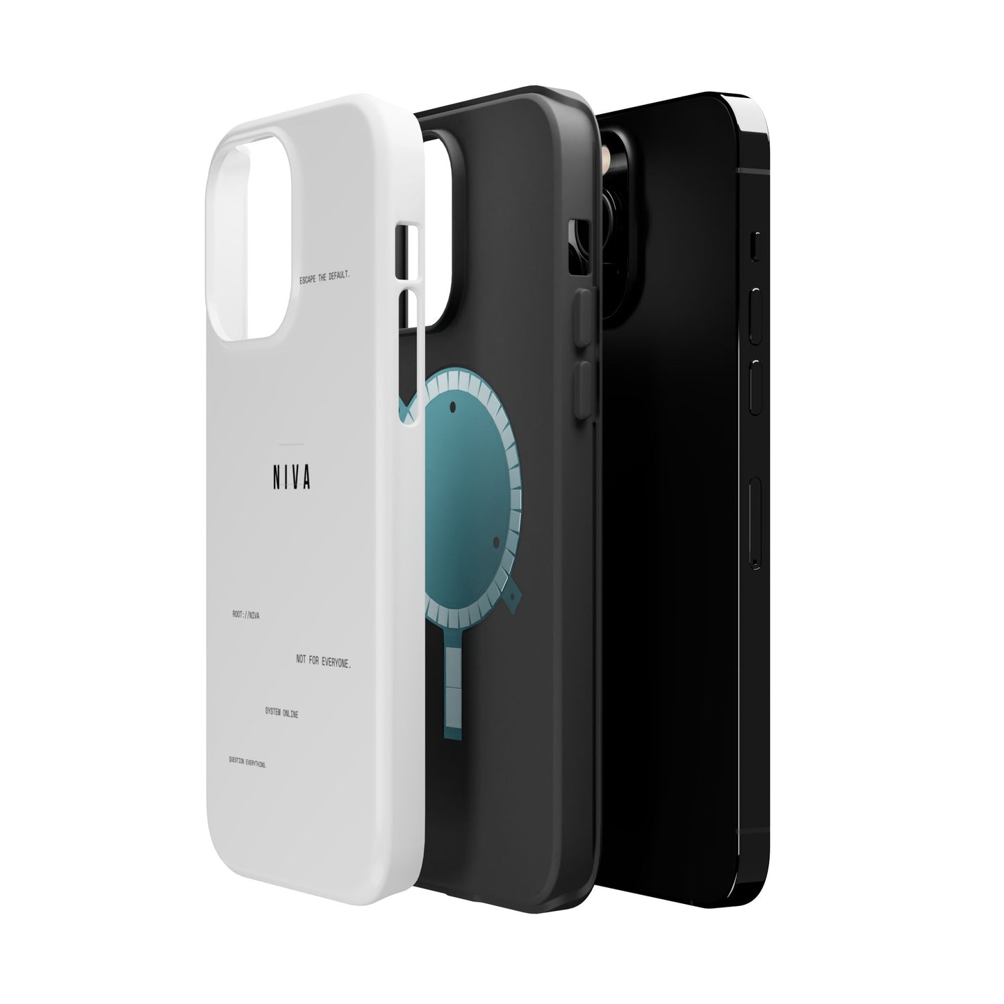 Minimalist Magnetic Impact-Resistant Phone Case — NIVA Text Design