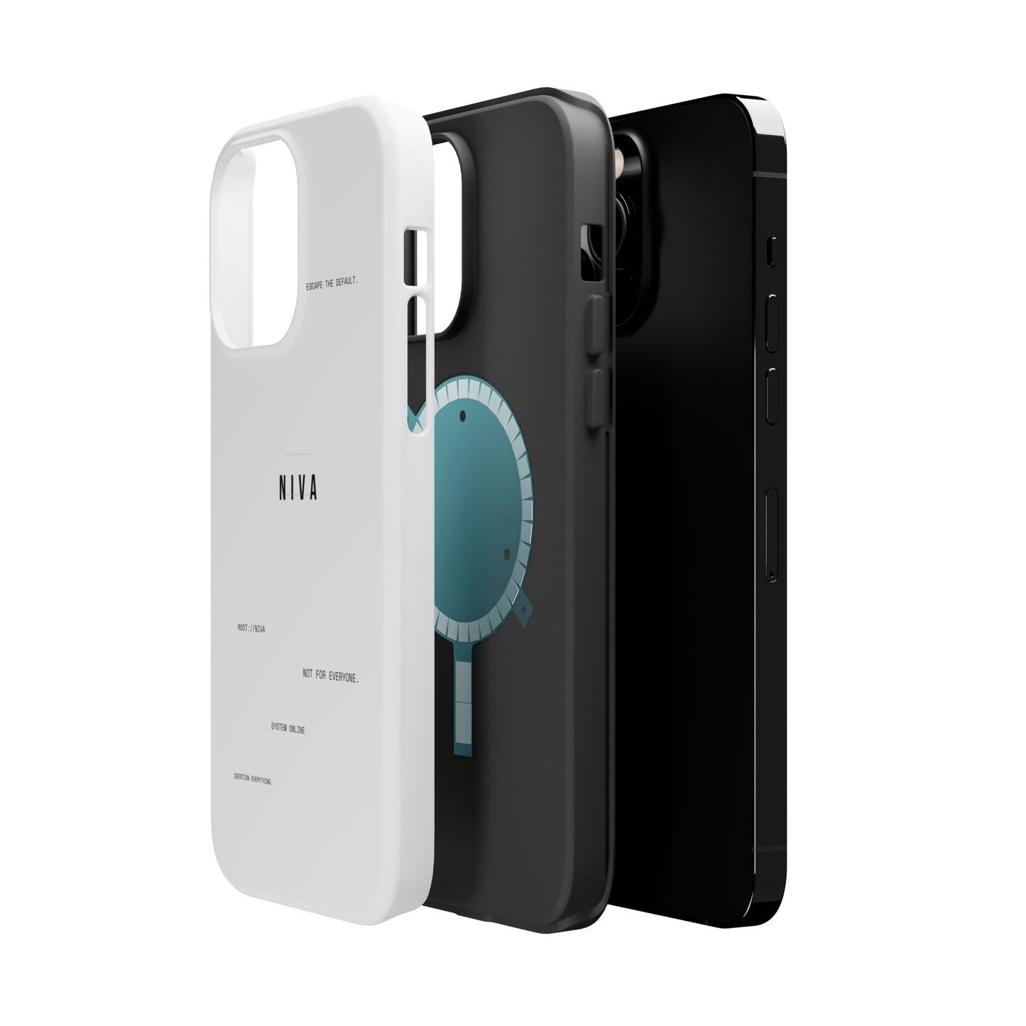Minimalist Magnetic Impact-Resistant Phone Case — NIVA Text Design