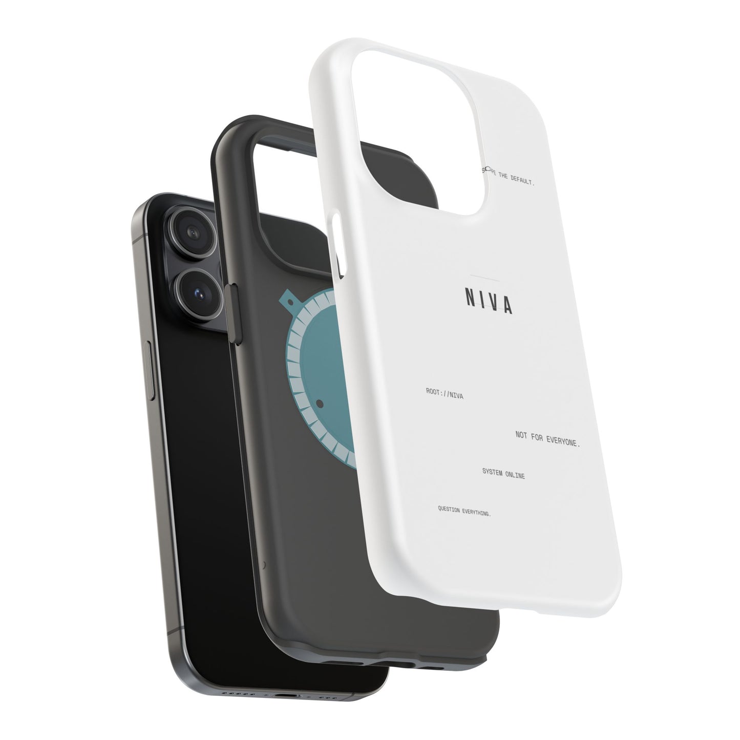 Minimalist Magnetic Impact-Resistant Phone Case — NIVA Text Design