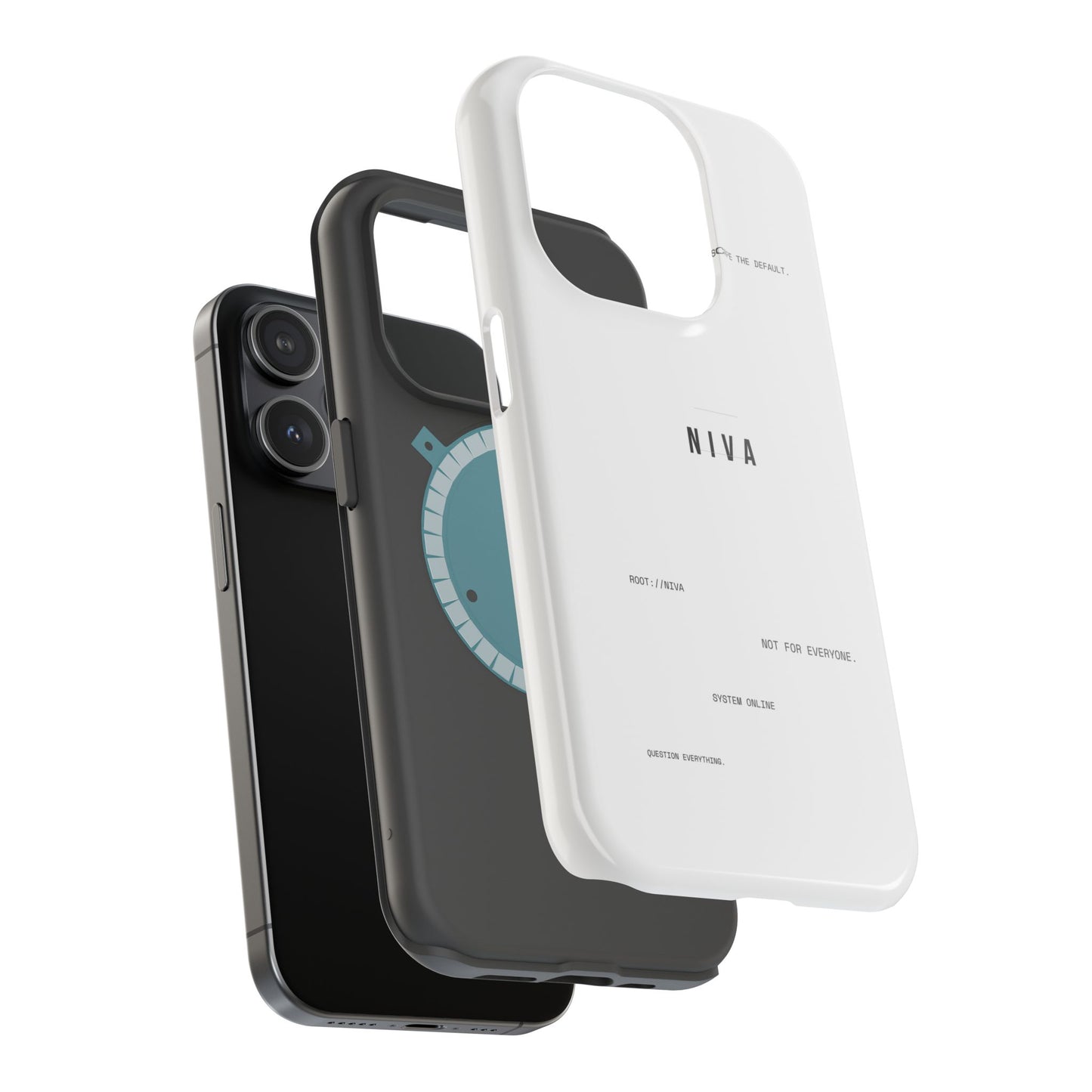 Minimalist Magnetic Impact-Resistant Phone Case — NIVA Text Design