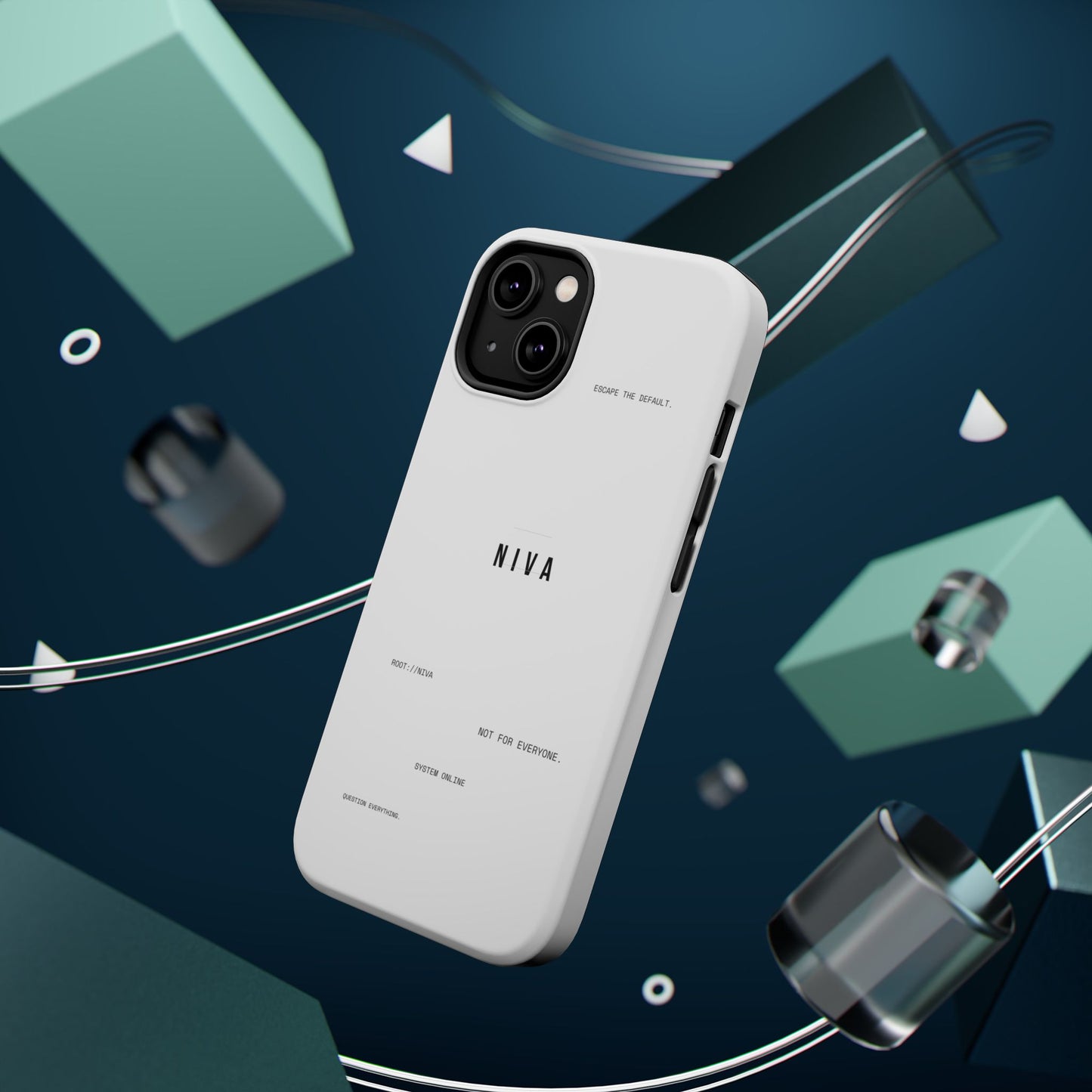 Minimalist Magnetic Impact-Resistant Phone Case — NIVA Text Design
