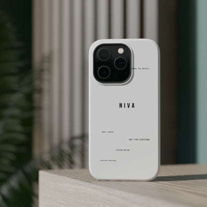Minimalist Magnetic Impact-Resistant Phone Case — NIVA Text Design