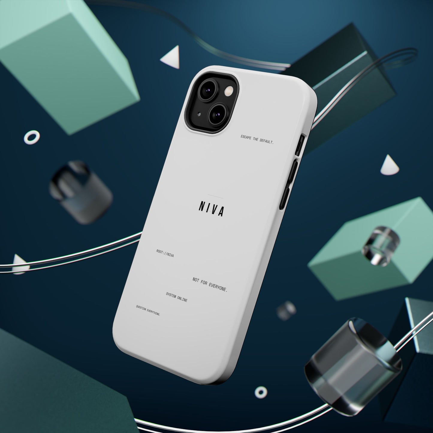 Minimalist Magnetic Impact-Resistant Phone Case — NIVA Text Design