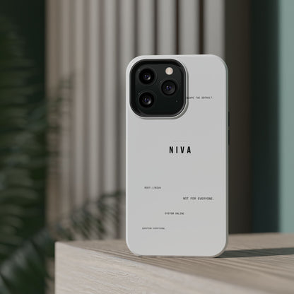 Minimalist Magnetic Impact-Resistant Phone Case — NIVA Text Design