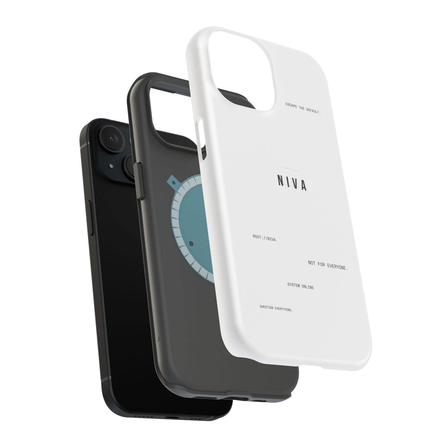 Minimalist Magnetic Impact-Resistant Phone Case — NIVA Text Design