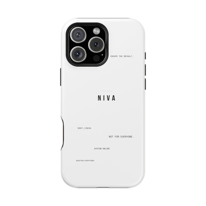 Minimalist Magnetic Impact-Resistant Phone Case — NIVA Text Design