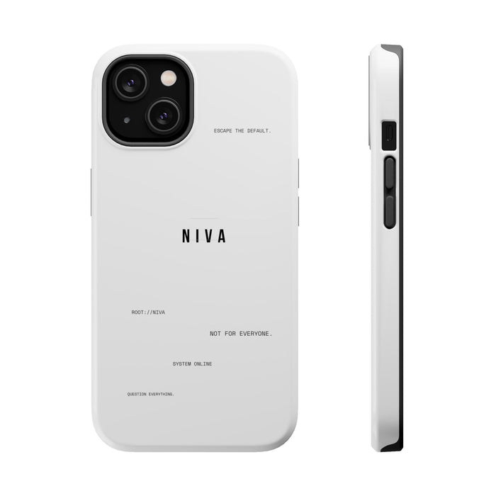 Minimalist Magnetic Impact-Resistant Phone Case — NIVA Text Design