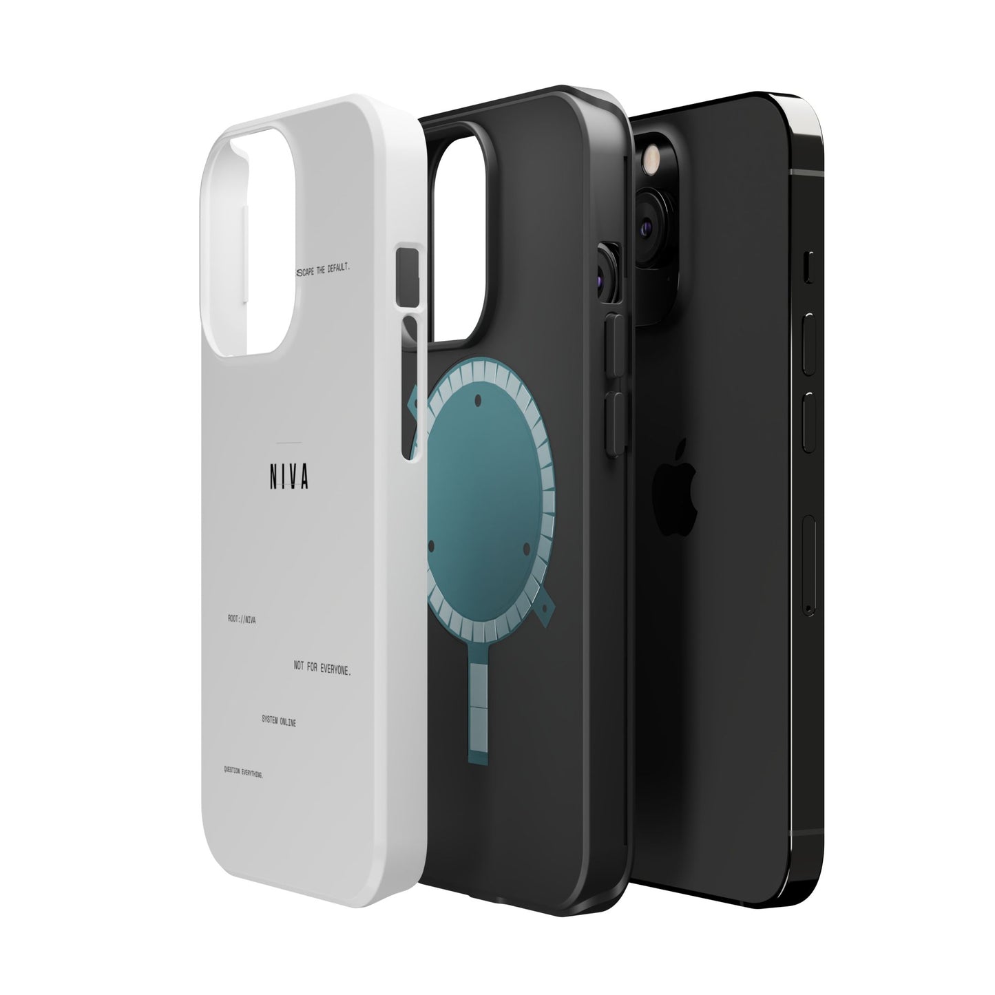 Minimalist Magnetic Impact-Resistant Phone Case — NIVA Text Design