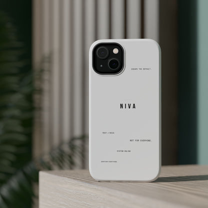 Minimalist Magnetic Impact-Resistant Phone Case — NIVA Text Design