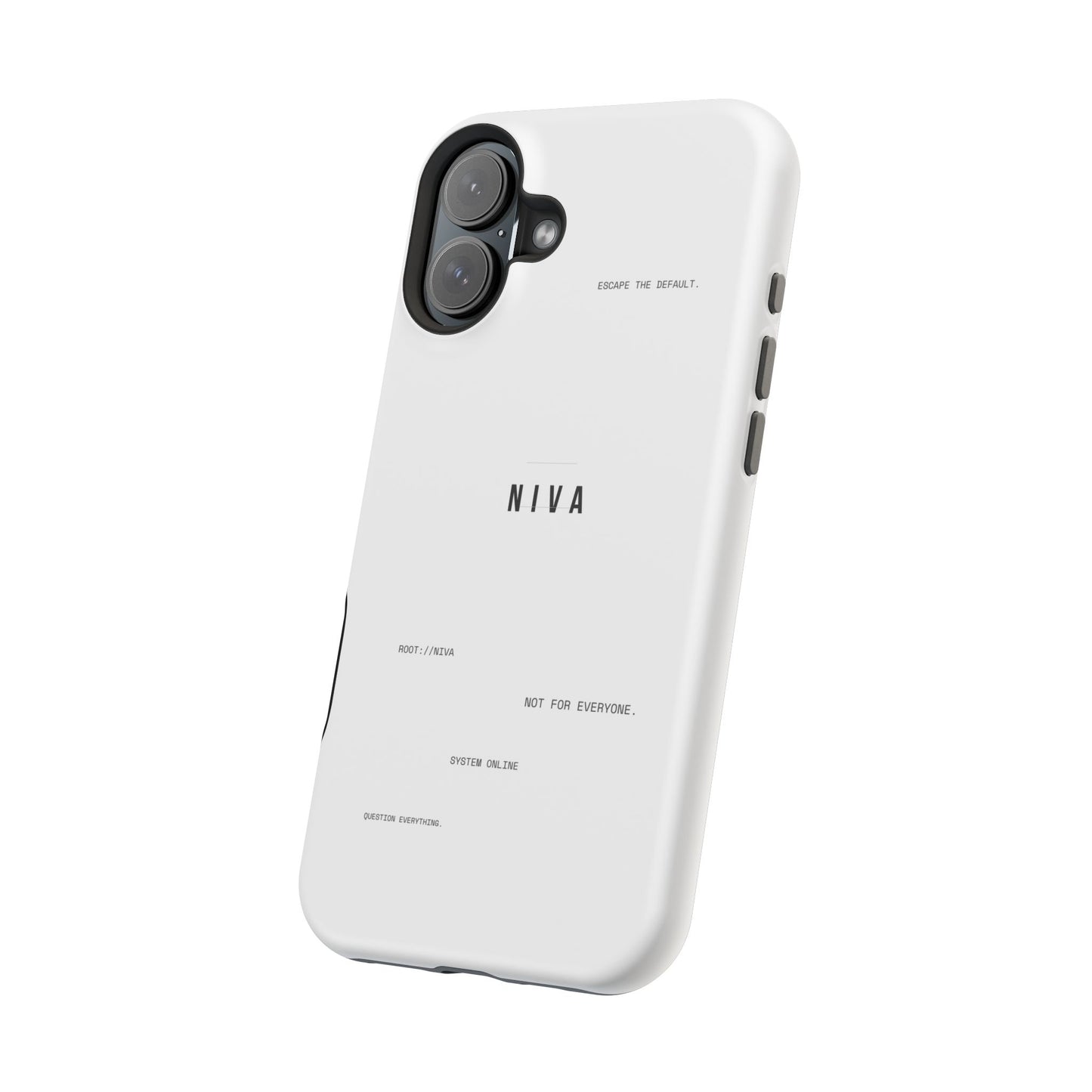 Minimalist Magnetic Impact-Resistant Phone Case — NIVA Text Design