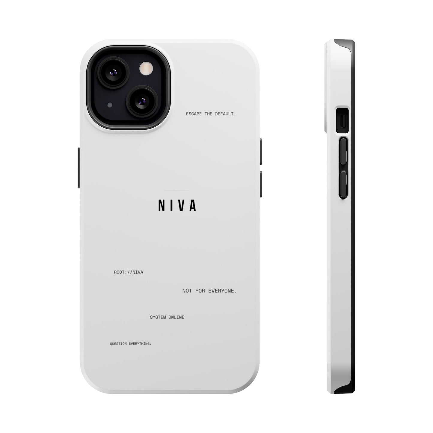 Minimalist Magnetic Impact-Resistant Phone Case — NIVA Text Design