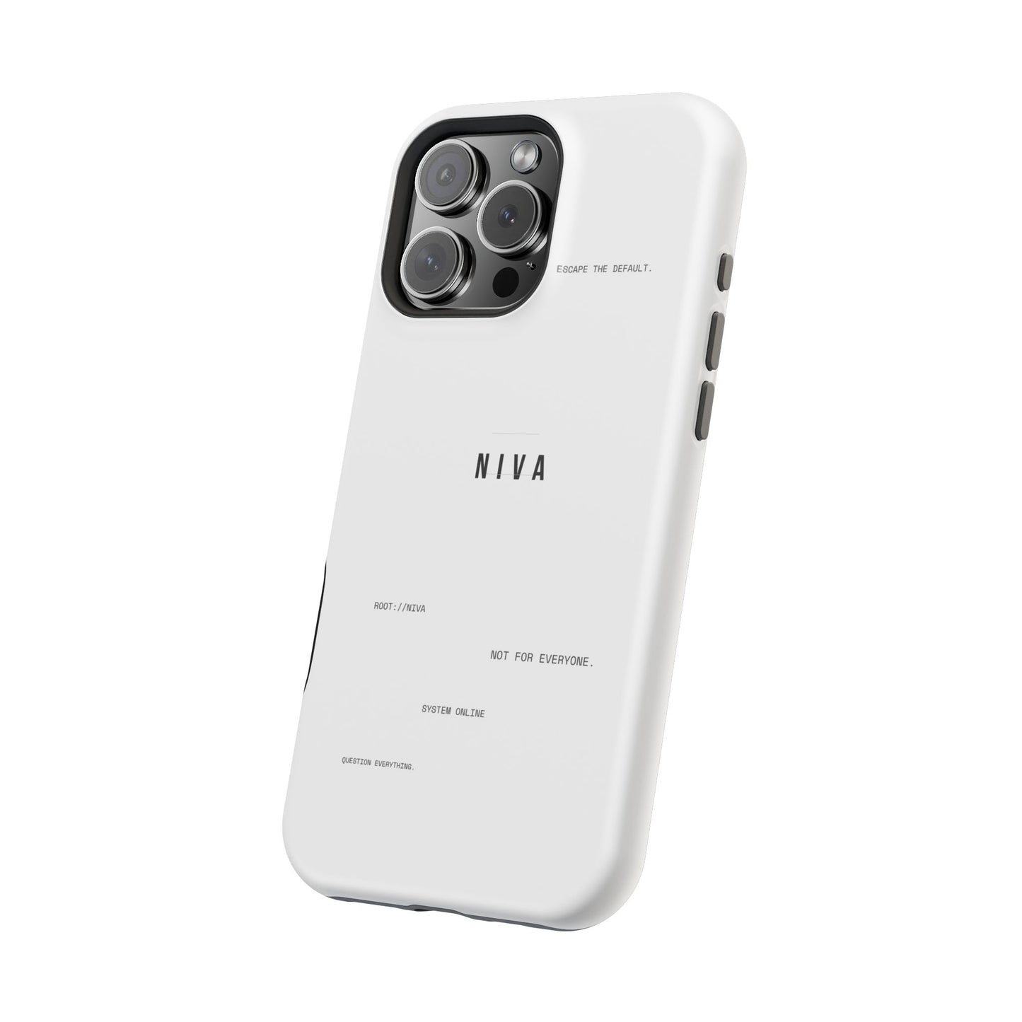 Minimalist Magnetic Impact-Resistant Phone Case — NIVA Text Design
