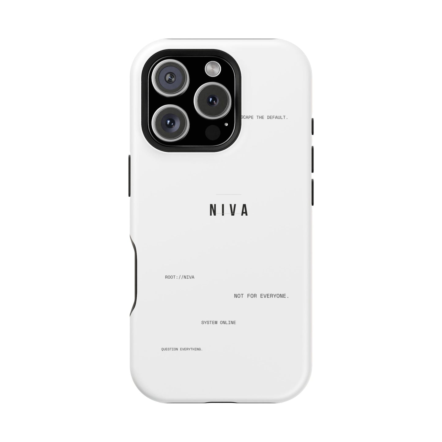 Minimalist Magnetic Impact-Resistant Phone Case — NIVA Text Design