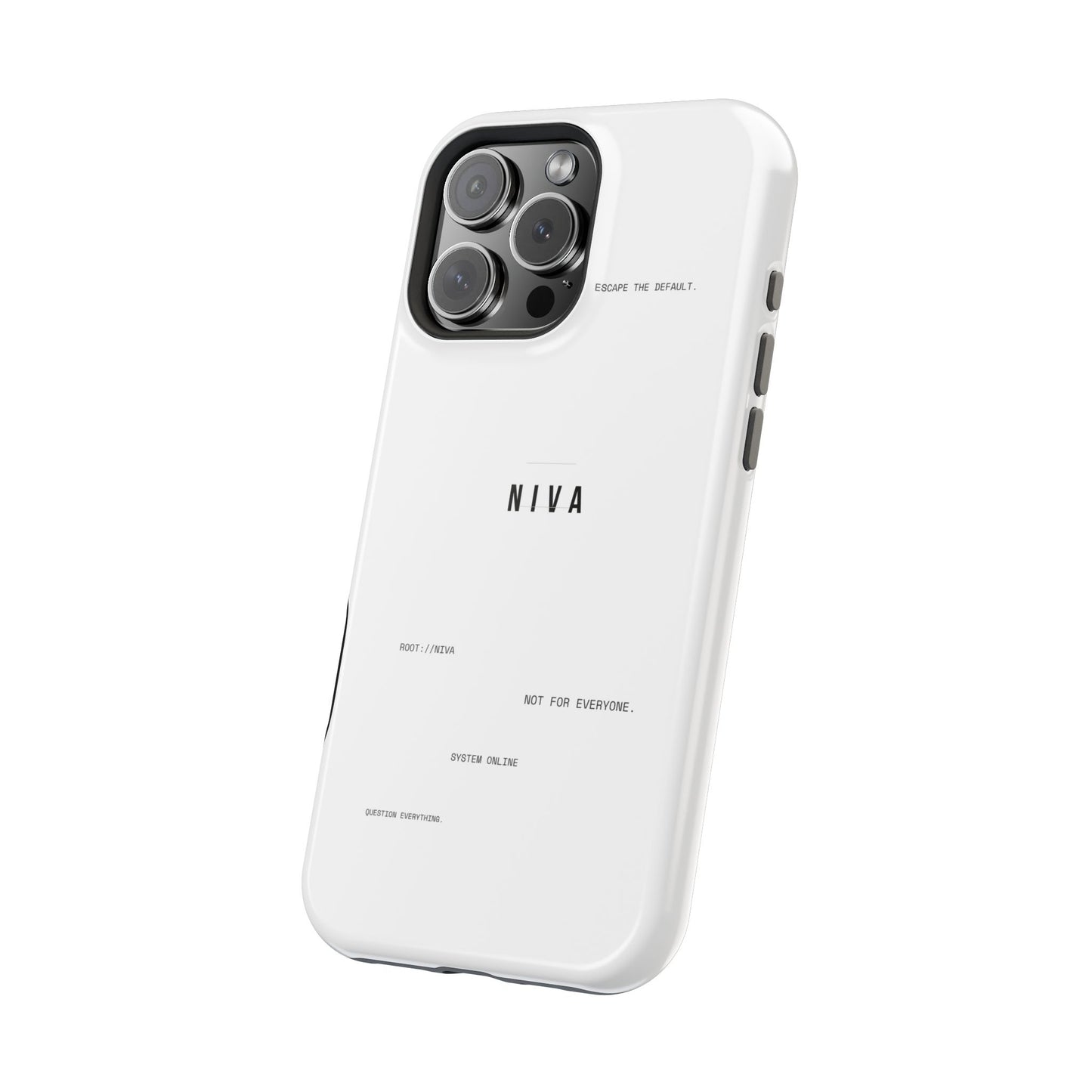 Minimalist Magnetic Impact-Resistant Phone Case — NIVA Text Design