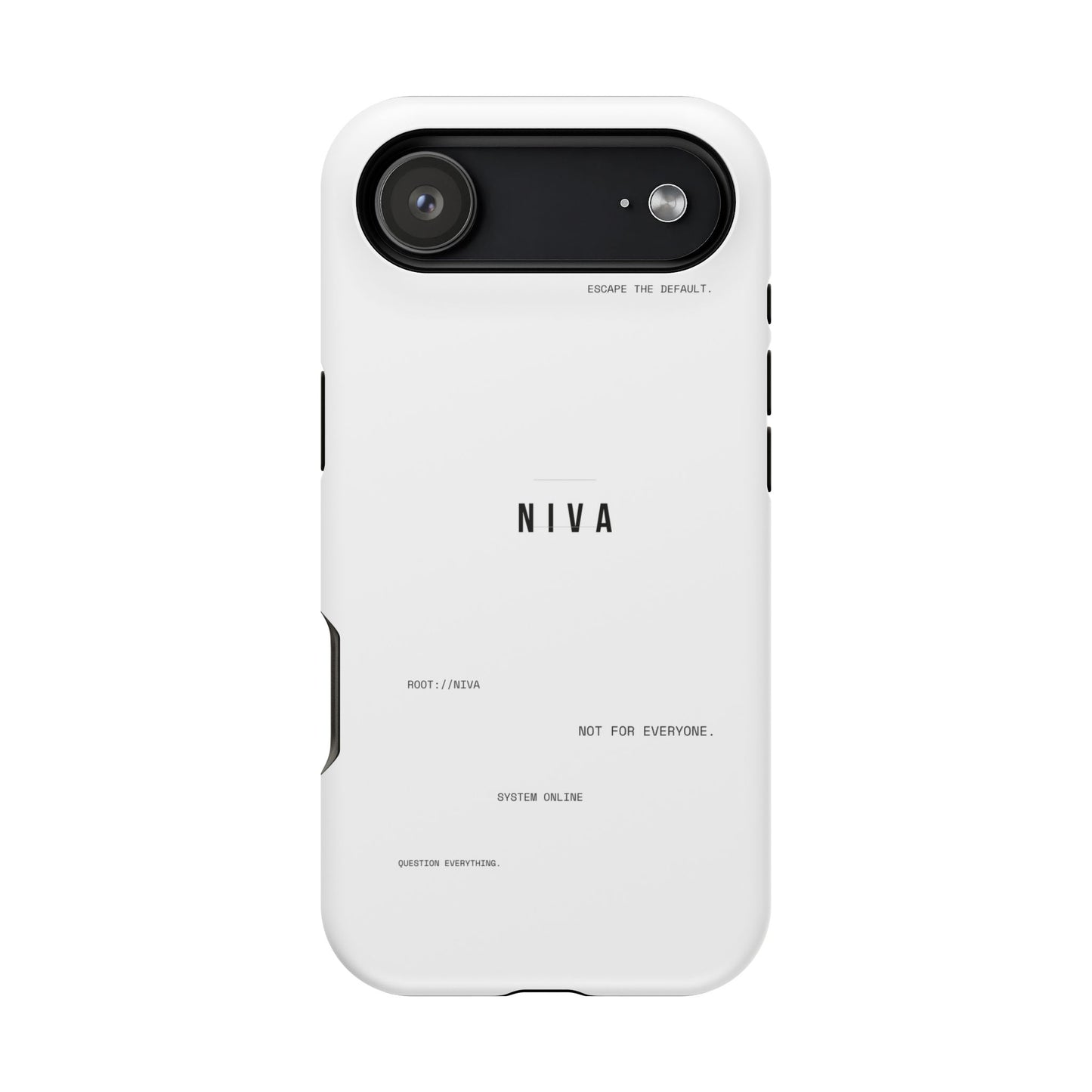 Minimalist Magnetic Impact-Resistant Phone Case — NIVA Text Design