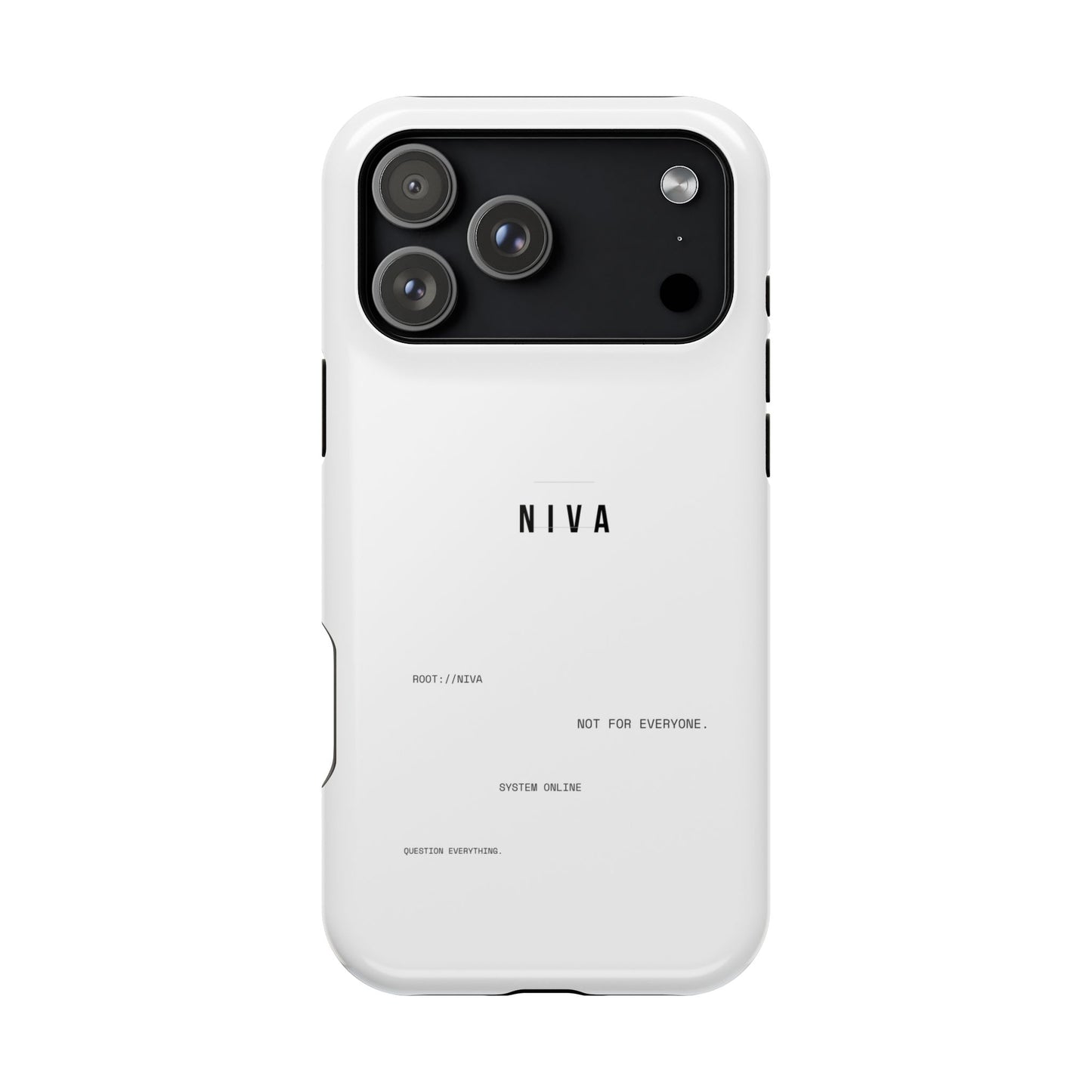Minimalist Magnetic Impact-Resistant Phone Case — NIVA Text Design