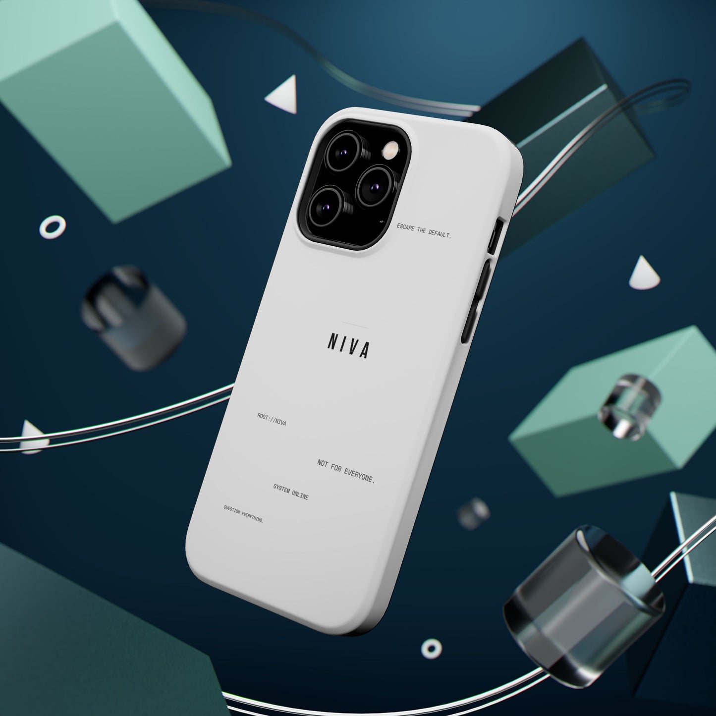 Minimalist Magnetic Impact-Resistant Phone Case — NIVA Text Design
