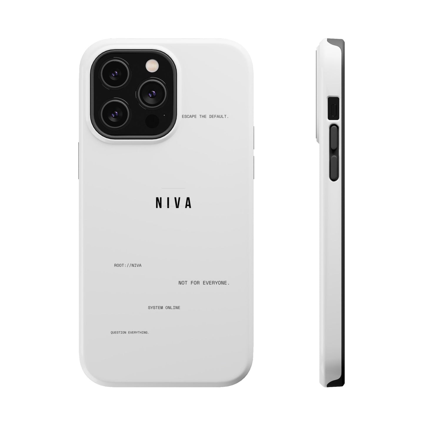 Minimalist Magnetic Impact-Resistant Phone Case — NIVA Text Design