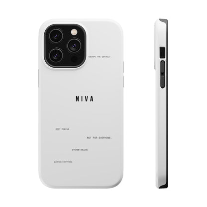 Minimalist Magnetic Impact-Resistant Phone Case — NIVA Text Design