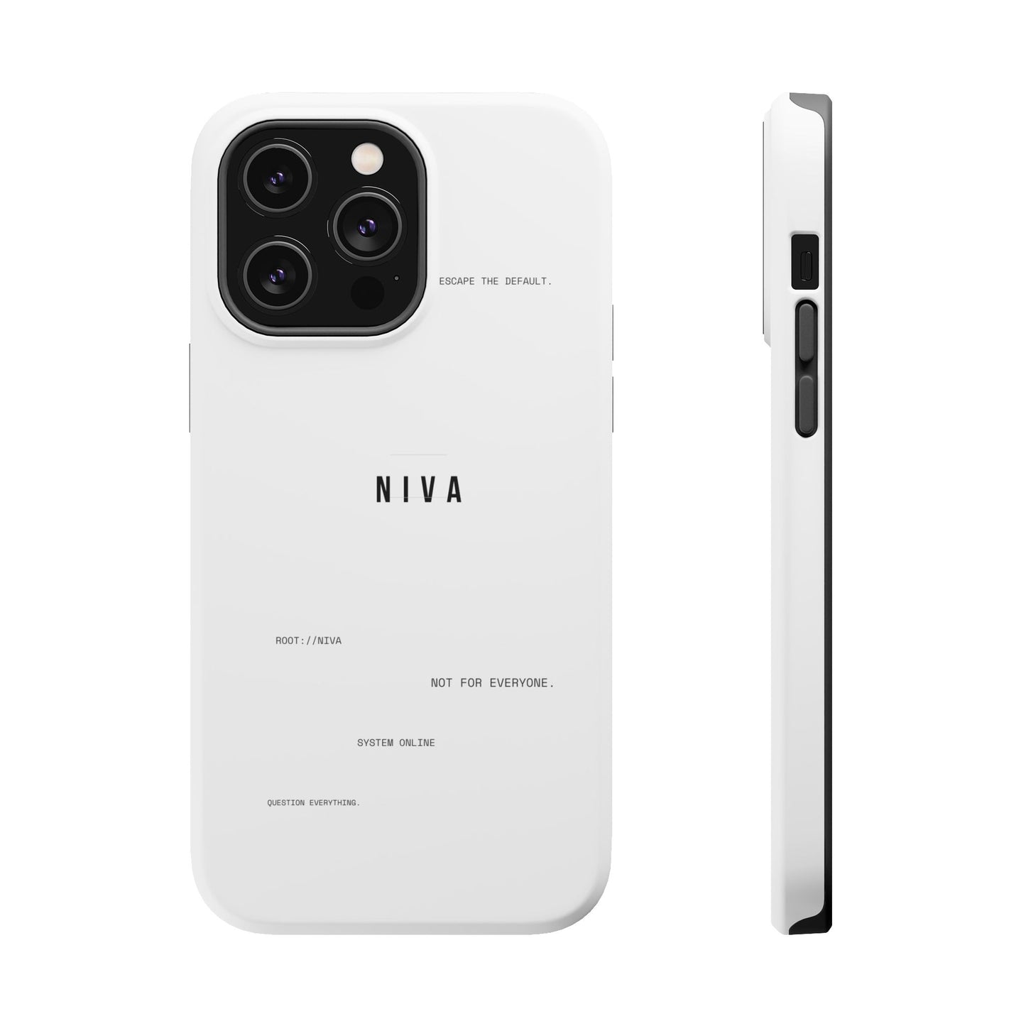 Minimalist Magnetic Impact-Resistant Phone Case — NIVA Text Design