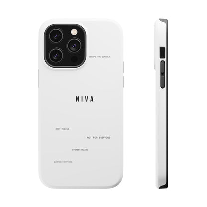 Minimalist Magnetic Impact-Resistant Phone Case — NIVA Text Design