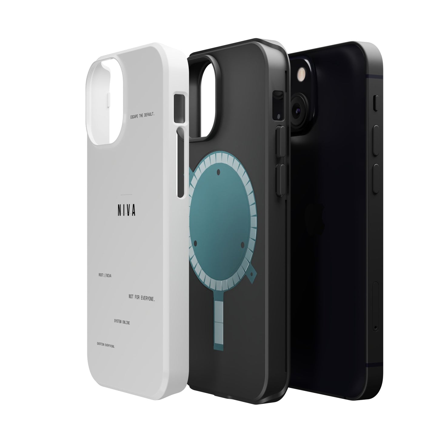 Minimalist Magnetic Impact-Resistant Phone Case — NIVA Text Design