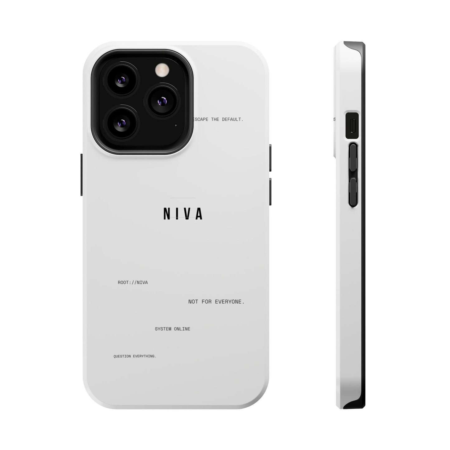 Minimalist Magnetic Impact-Resistant Phone Case — NIVA Text Design