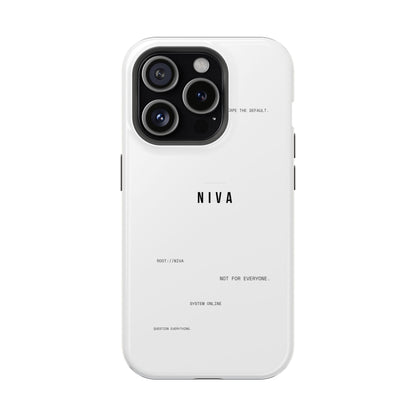 Minimalist Magnetic Impact-Resistant Phone Case — NIVA Text Design