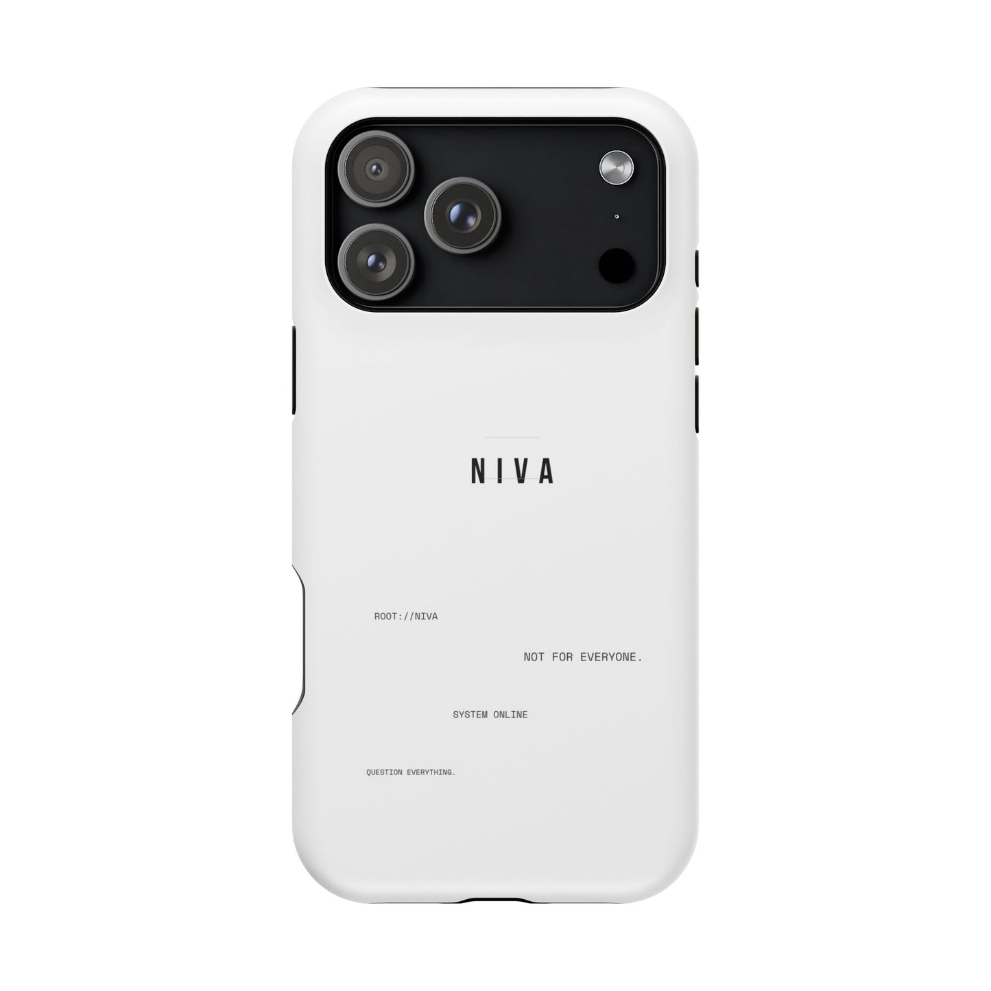 Minimalist Magnetic Impact-Resistant Phone Case — NIVA Text Design
