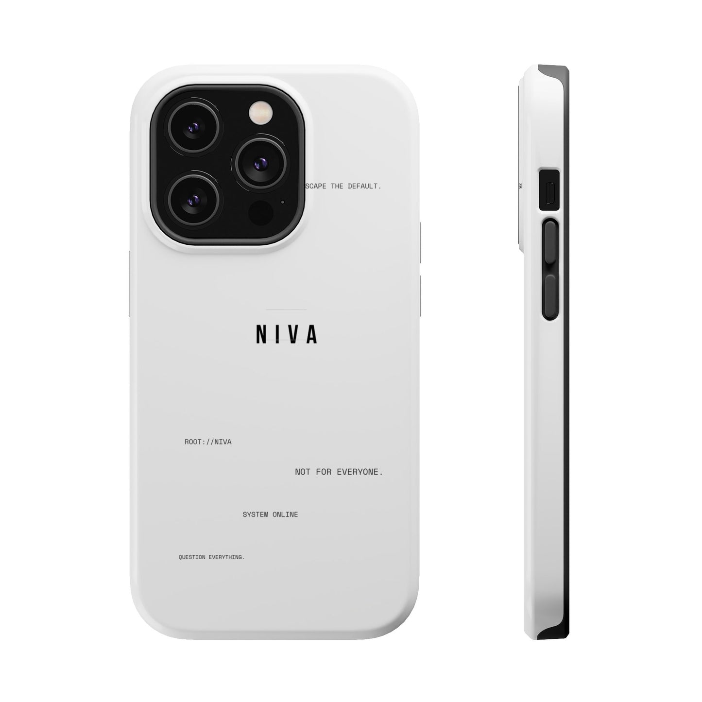 Minimalist Magnetic Impact-Resistant Phone Case — NIVA Text Design