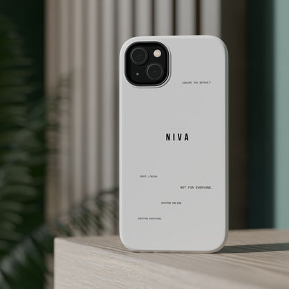 Minimalist Magnetic Impact-Resistant Phone Case — NIVA Text Design