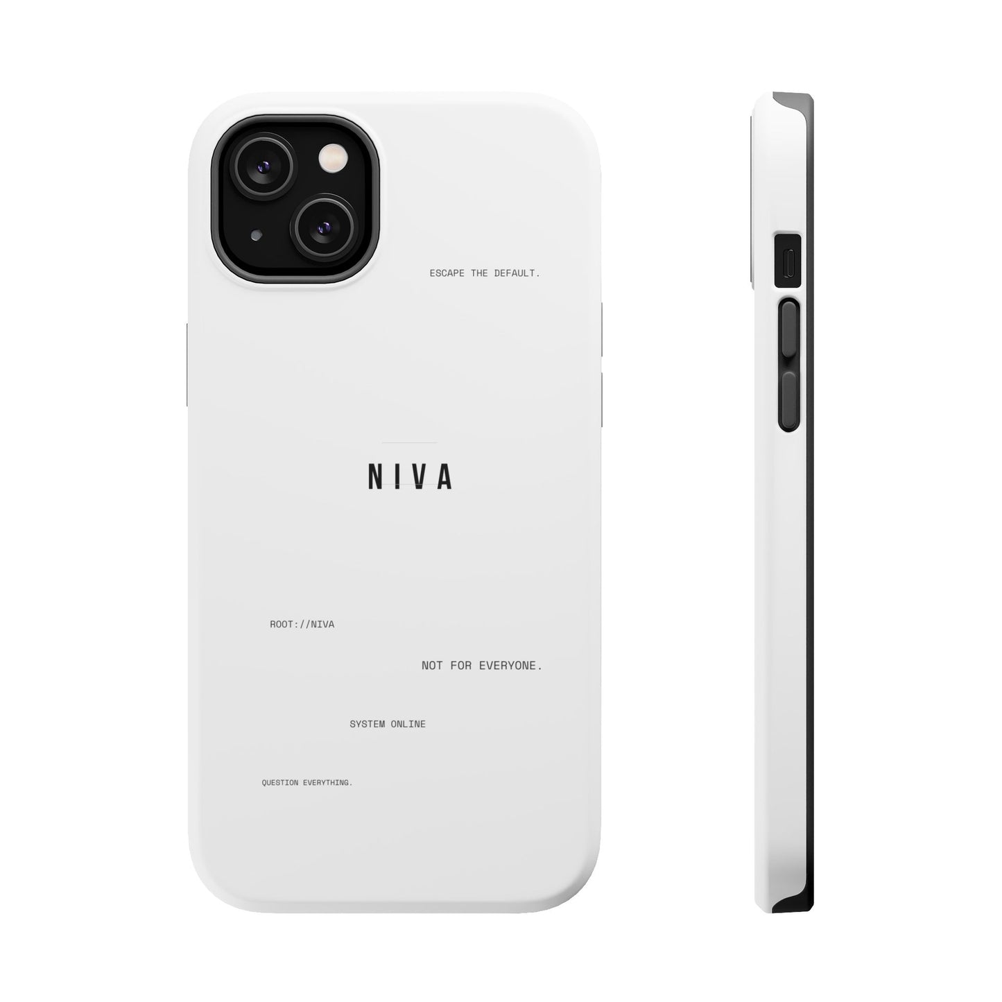 Minimalist Magnetic Impact-Resistant Phone Case — NIVA Text Design