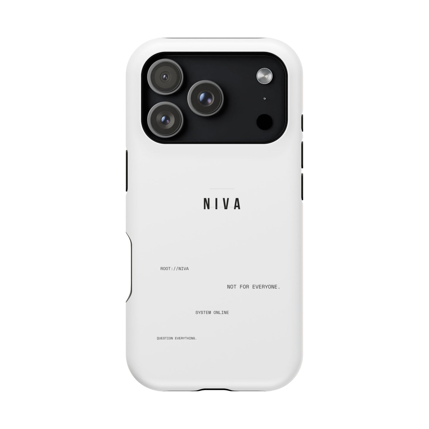 Minimalist Magnetic Impact-Resistant Phone Case — NIVA Text Design