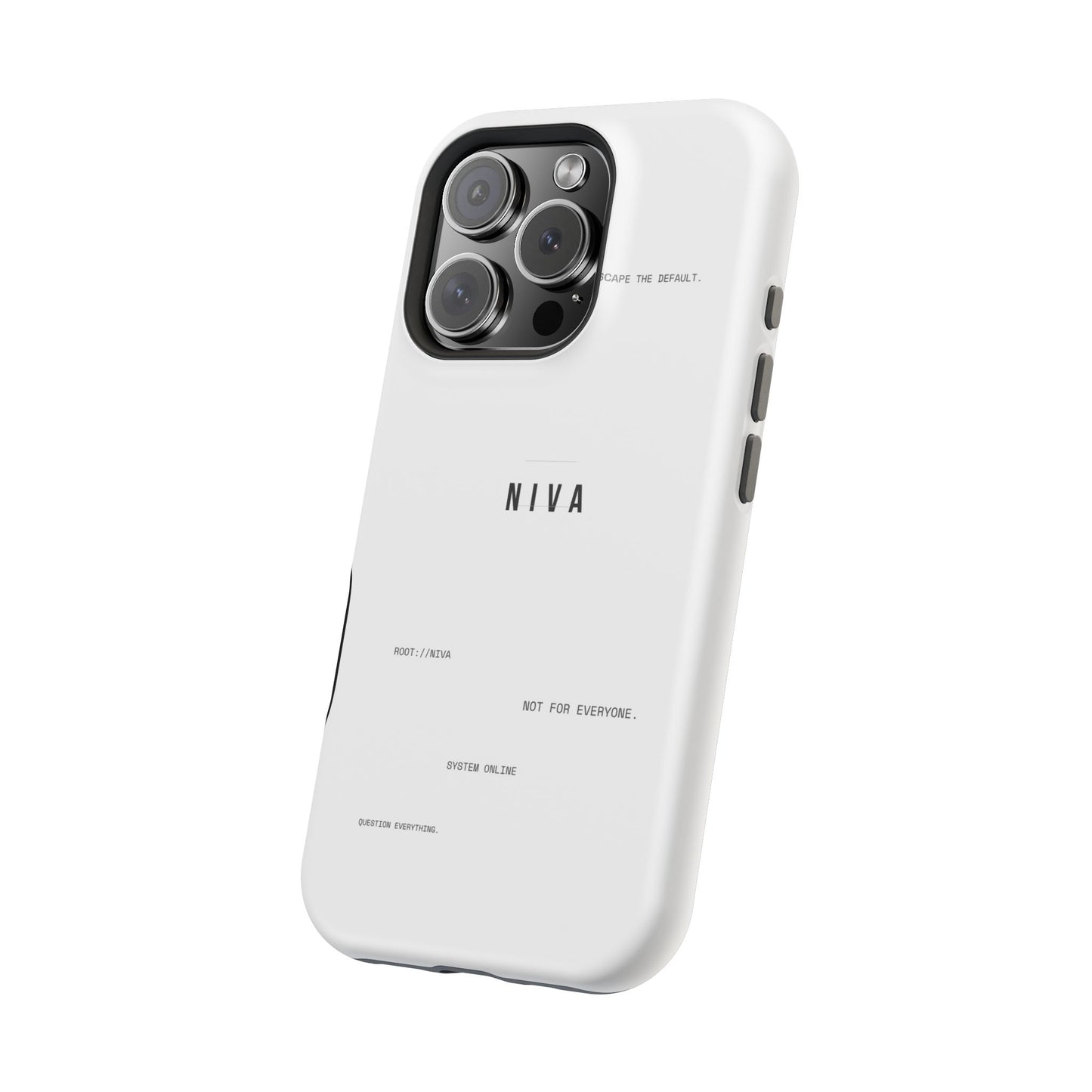 Minimalist Magnetic Impact-Resistant Phone Case — NIVA Text Design