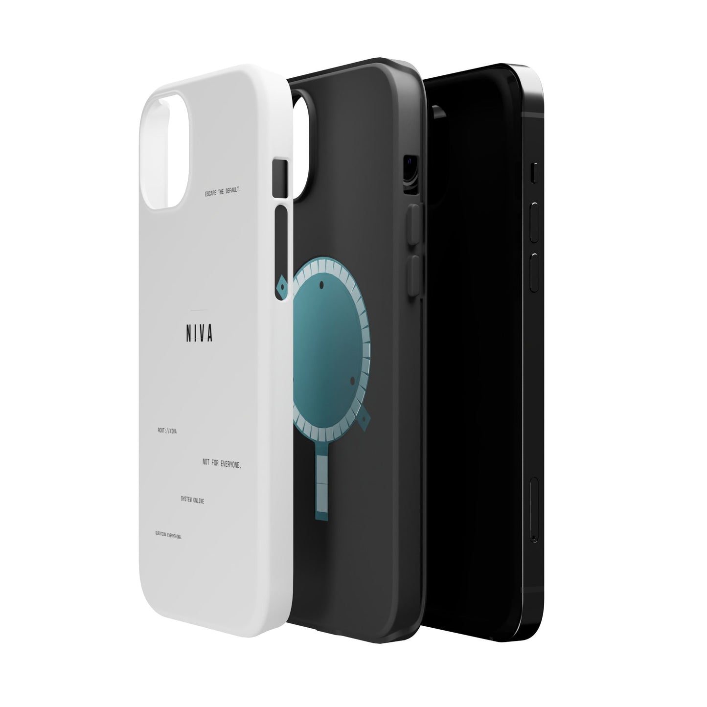 Minimalist Magnetic Impact-Resistant Phone Case — NIVA Text Design