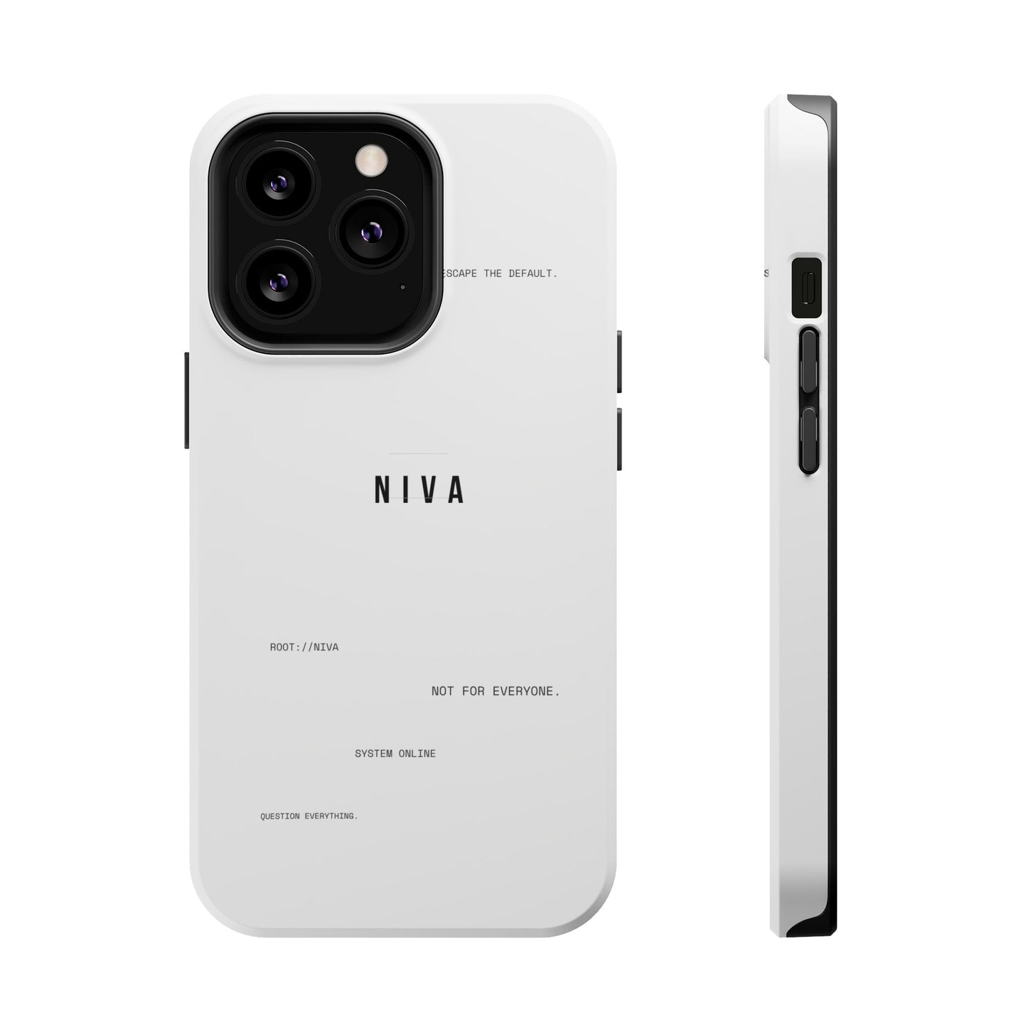 Minimalist Magnetic Impact-Resistant Phone Case — NIVA Text Design