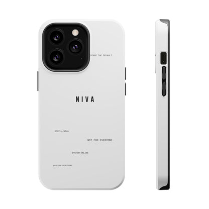 Minimalist Magnetic Impact-Resistant Phone Case — NIVA Text Design